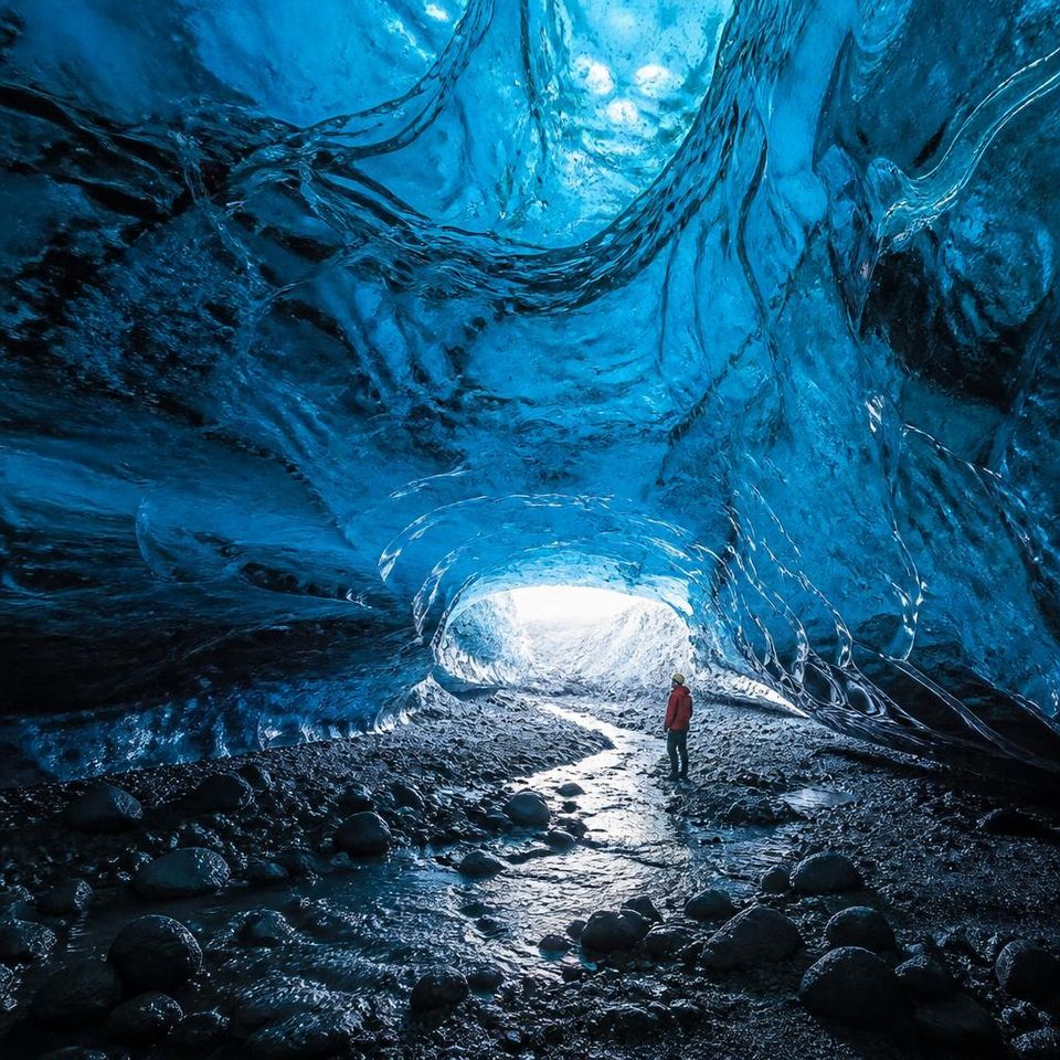 Iceland blue ice cave