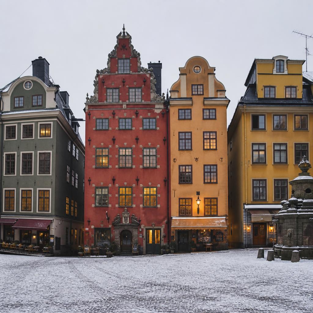 Stockholm Gamla Stan colorful facades